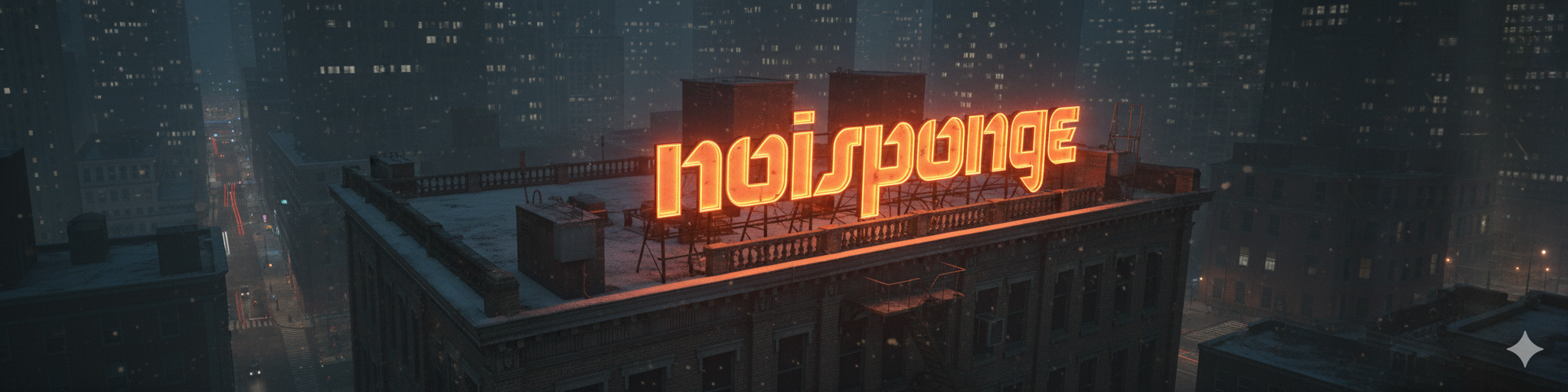 Noisponge Light Sign on an Old Building